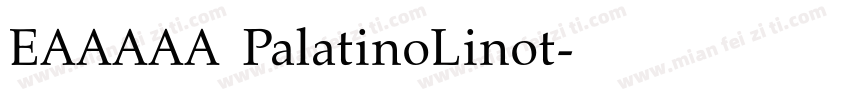 EAAAAA PalatinoLinot字体转换